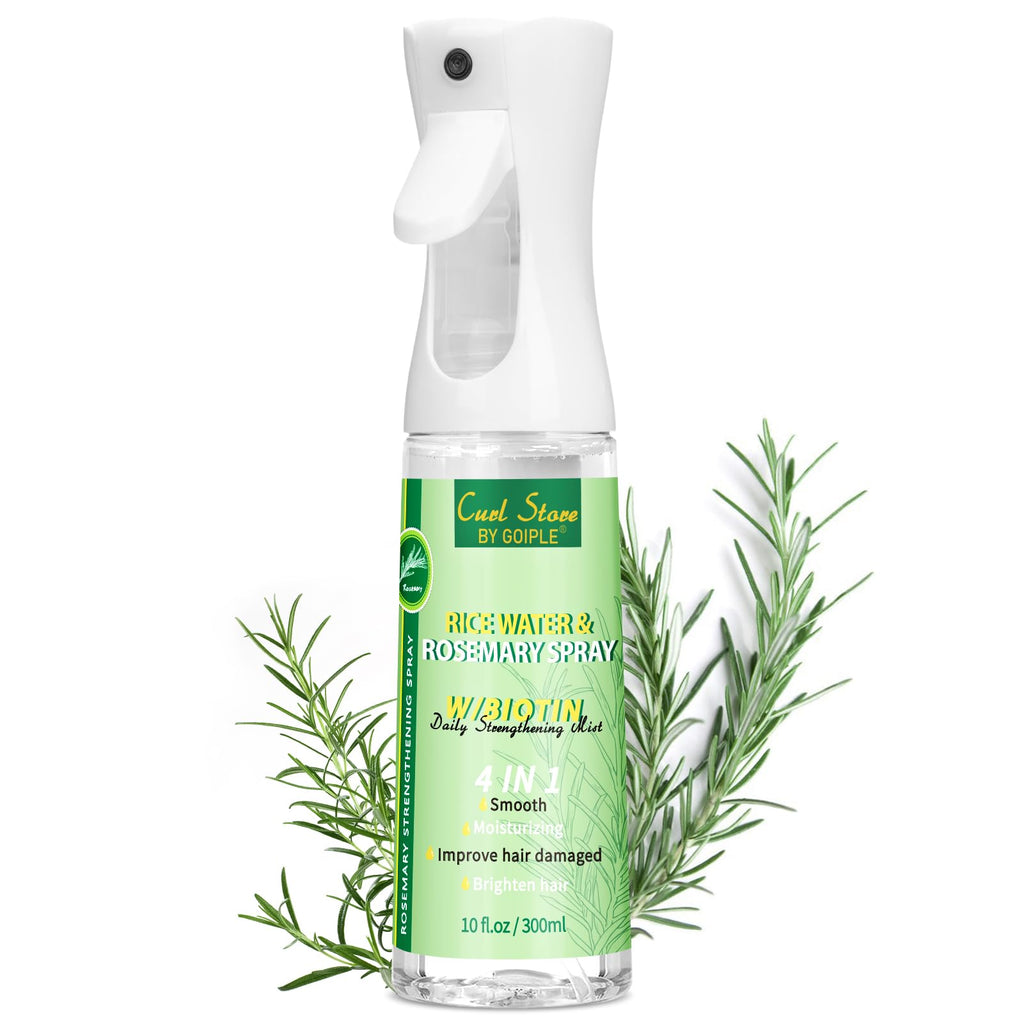 WOZUTUNT Rice Water Rosemary Spray - Rosemary & Rice Water Spray For Women & Men, Dry, Weak Hair, Thickening, Daily Strengthening Mist Hair Care Product for All Hairs Types (10 fl oz)