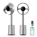 DREAME Bladeless Tower Fan for Bedroom, Smart Standing Fan with 270° Spatial Airflow for Whole-Room Circulation, 59ft/s High Velocity, 10 Speeds 3 Modes, Temperature-Adaptive Airflow, MF10-Silver