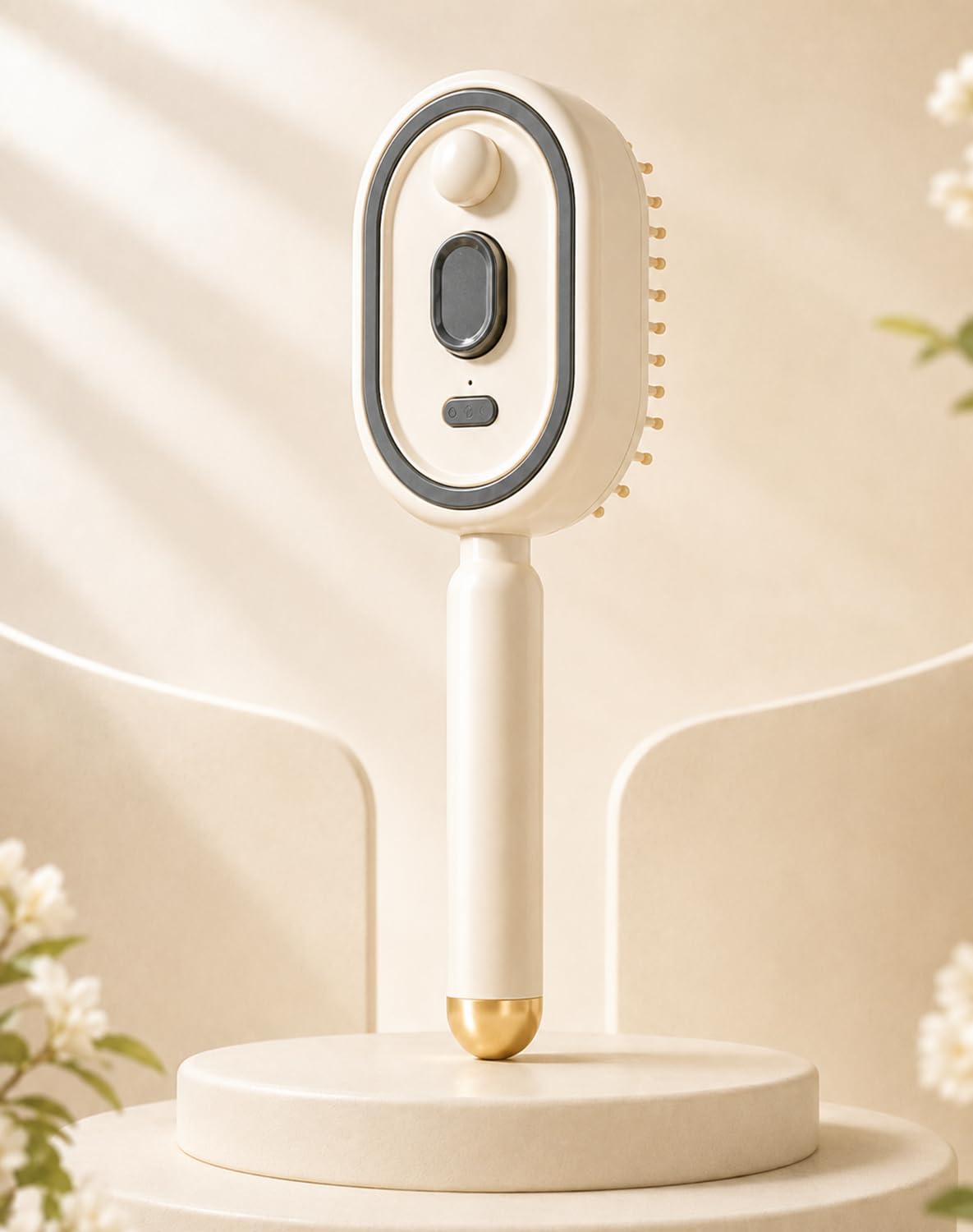 Electric Spray Air Cushion Massage Comb, Self-Cleaning Anti-Tangle Hair Brush, Anti-Static Volumizing Mist Brush, Rechargeable Scalp Comb for Frizz Control, Smooth Shine & Daily Care
