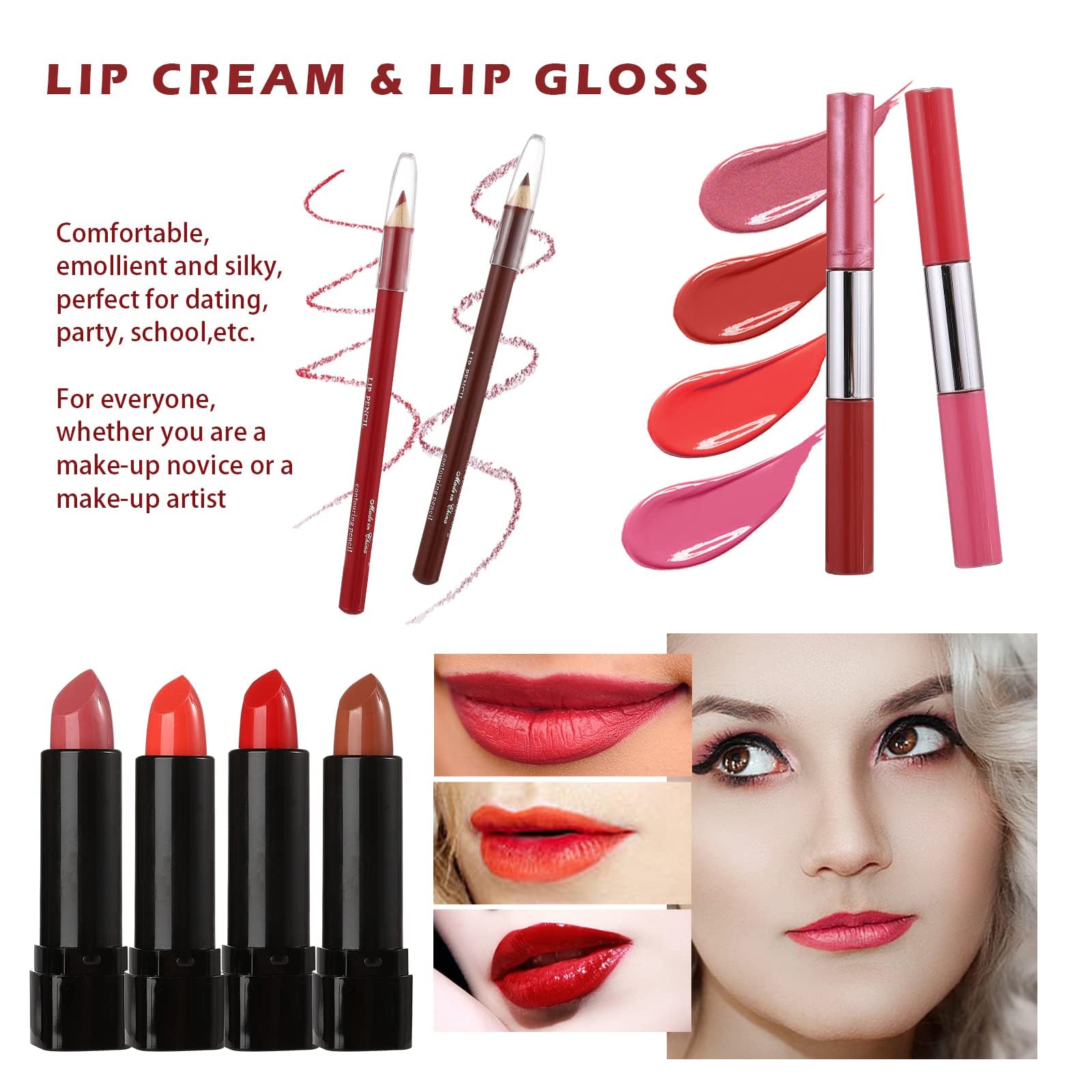 Hegafoo All in One Makeup Kit for Teens, 106 Pcs Professional Makeup Kit for Women Full Kit, Include Eyeshadow Palette, Lipstick Set, Concealer, Foundation, Lipgloss, Make-up Brush(Silver)