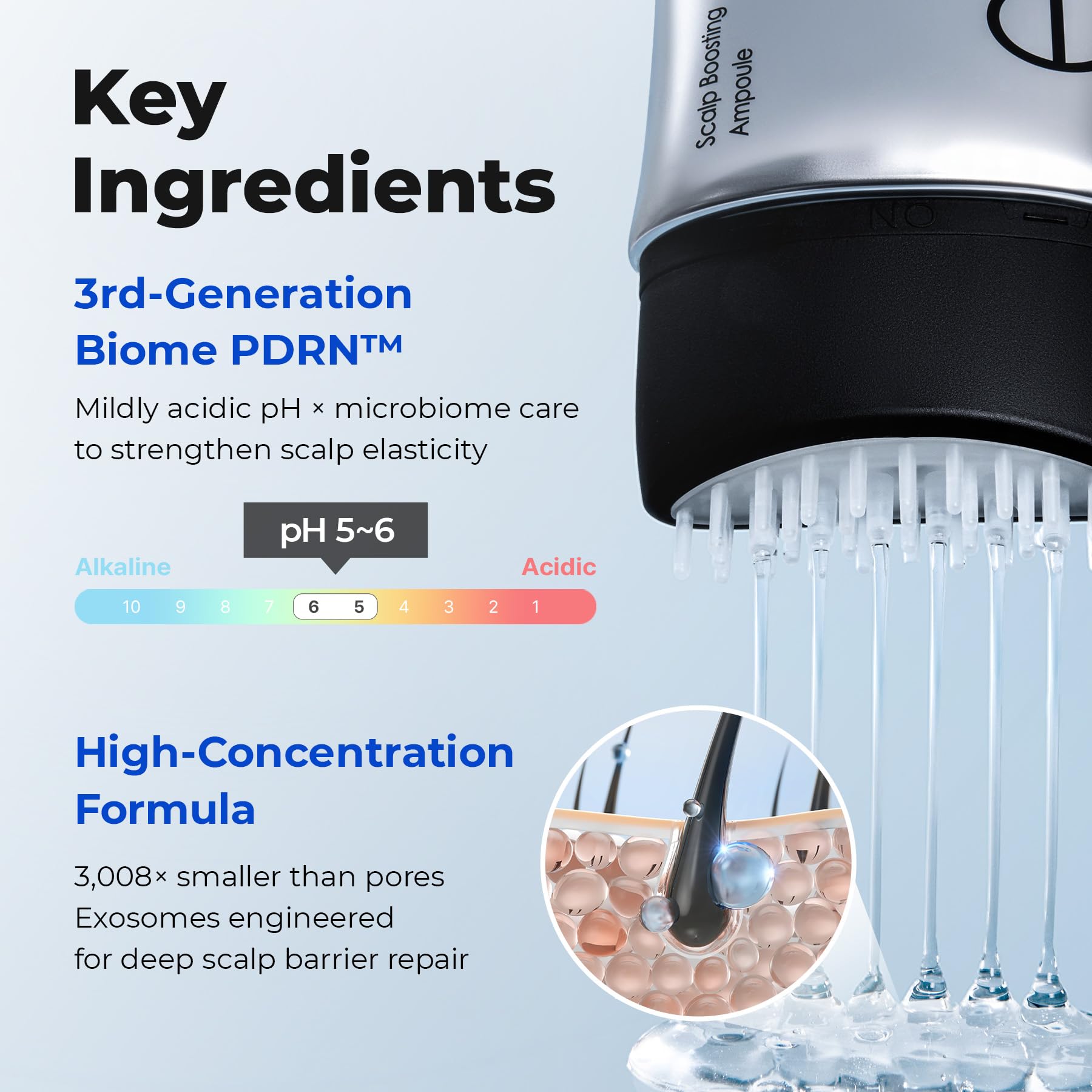 EPAIS Scalp Boosting Serum, Comb Applicator Scalp Ampoule with 38 Brush Tips, Clinically Tested Dandruff & Flake Reduction, Biome PDRN Exosome, Korean Hair Care, 5.07 fl.oz.