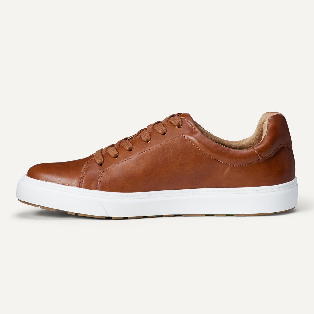 Amazon Essentials Men's Low Top Classic Sneakers, Tan, 10.5