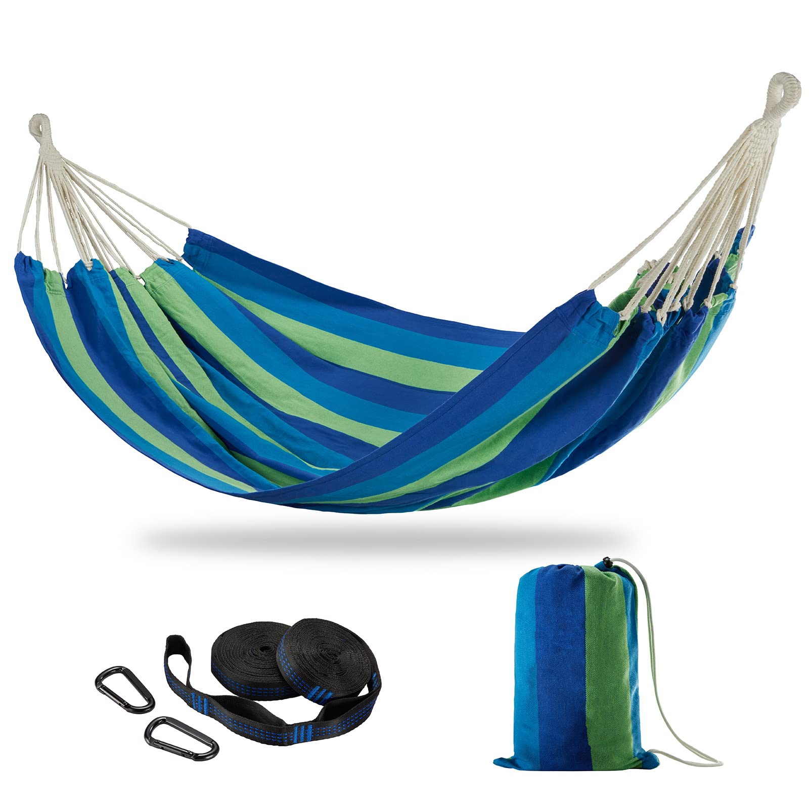 CHULIM Brazilian Double Hammock with Tree Straps,Extra Large 240x160cm,2 Persons Hammock for Backyard Patio Outdoor and Indoor,450lbs Weight Capacity,Soft Woven Cotton Fabric