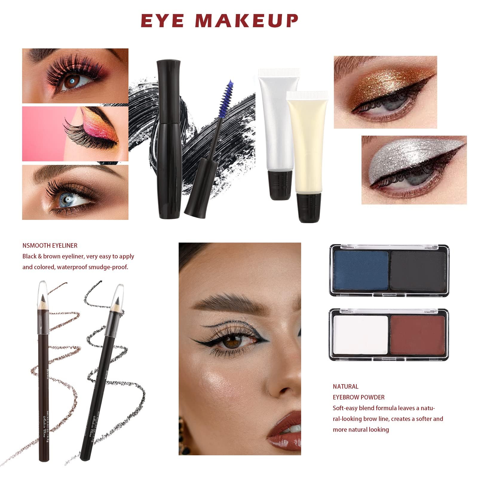 Hegafoo All in One Makeup Kit for Teens, 106 Pcs Professional Makeup Kit for Women Full Kit, Include Eyeshadow Palette, Lipstick Set, Concealer, Foundation, Lipgloss, Make-up Brush(Silver)