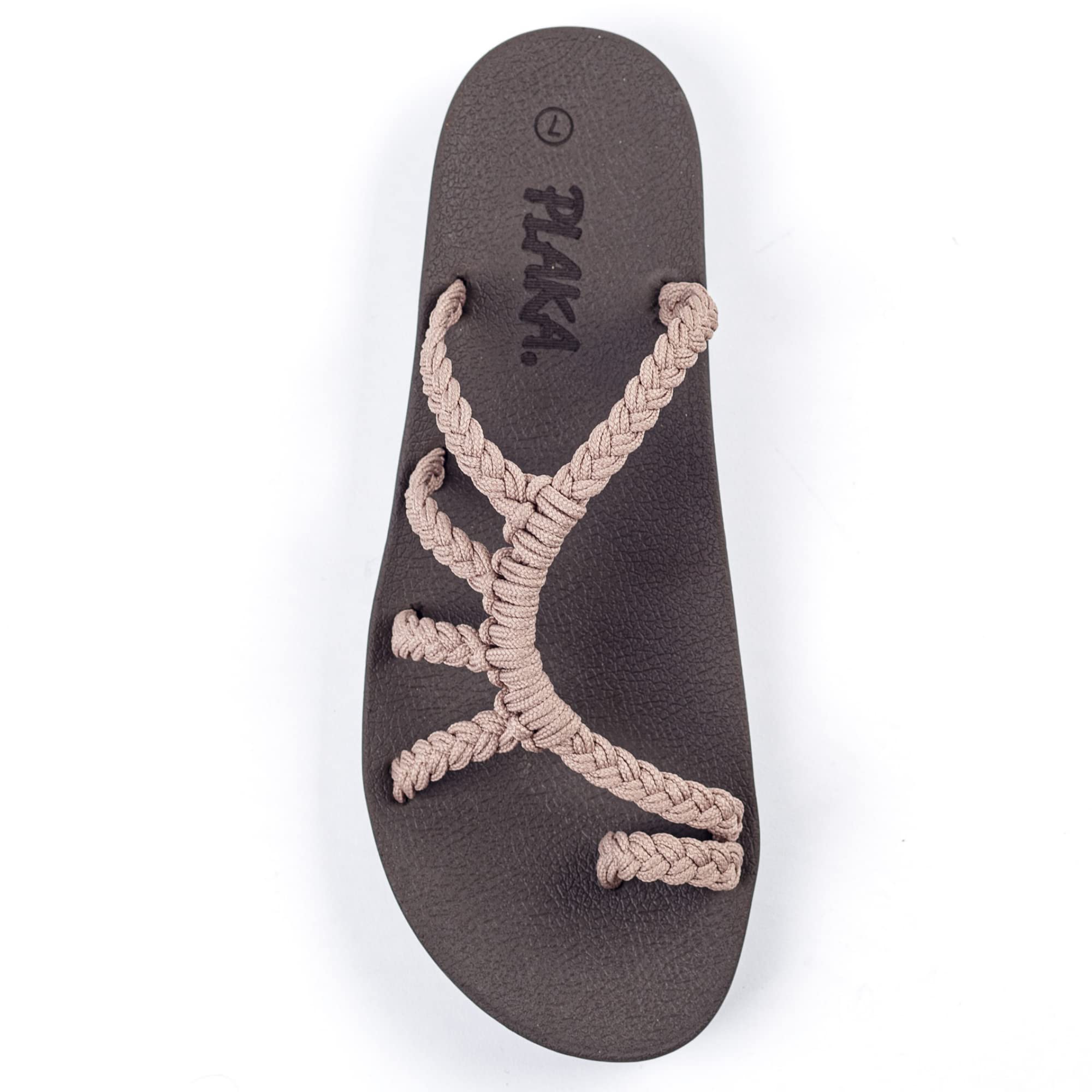 Plaka Relief Flip Flops for Women with Arch Support | Comfy Sandals for Women | Perfect for the Beach, Long Walks or Poolside | Reduces Heel & Back Pain | Brazilian Sand | Size 7