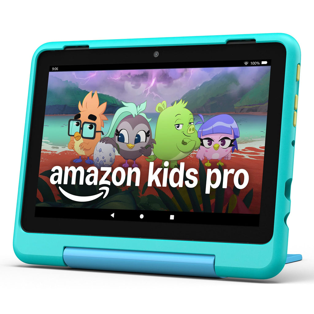Amazon Kids Entertainment Device Bundle Including Fire HD 8 Kids Pro Tablet (32GB, Hello Teal) + Echo Dot Kids (Owl)