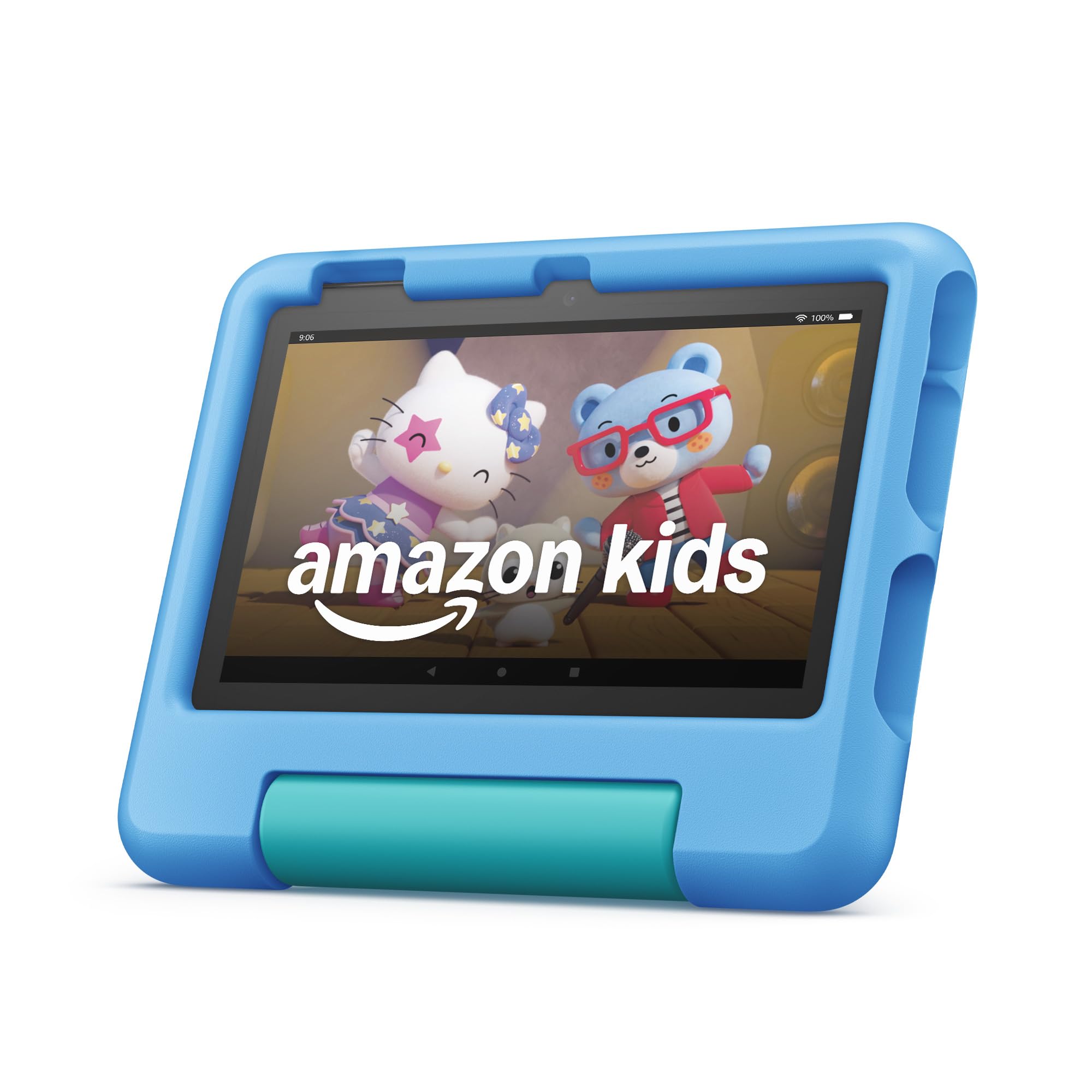 Amazon Kids Bundle Including Fire 7 Kids tablet (16 GB, Blue) + Echo Glow Multicolor Smart Lamp, Nightlight for kids