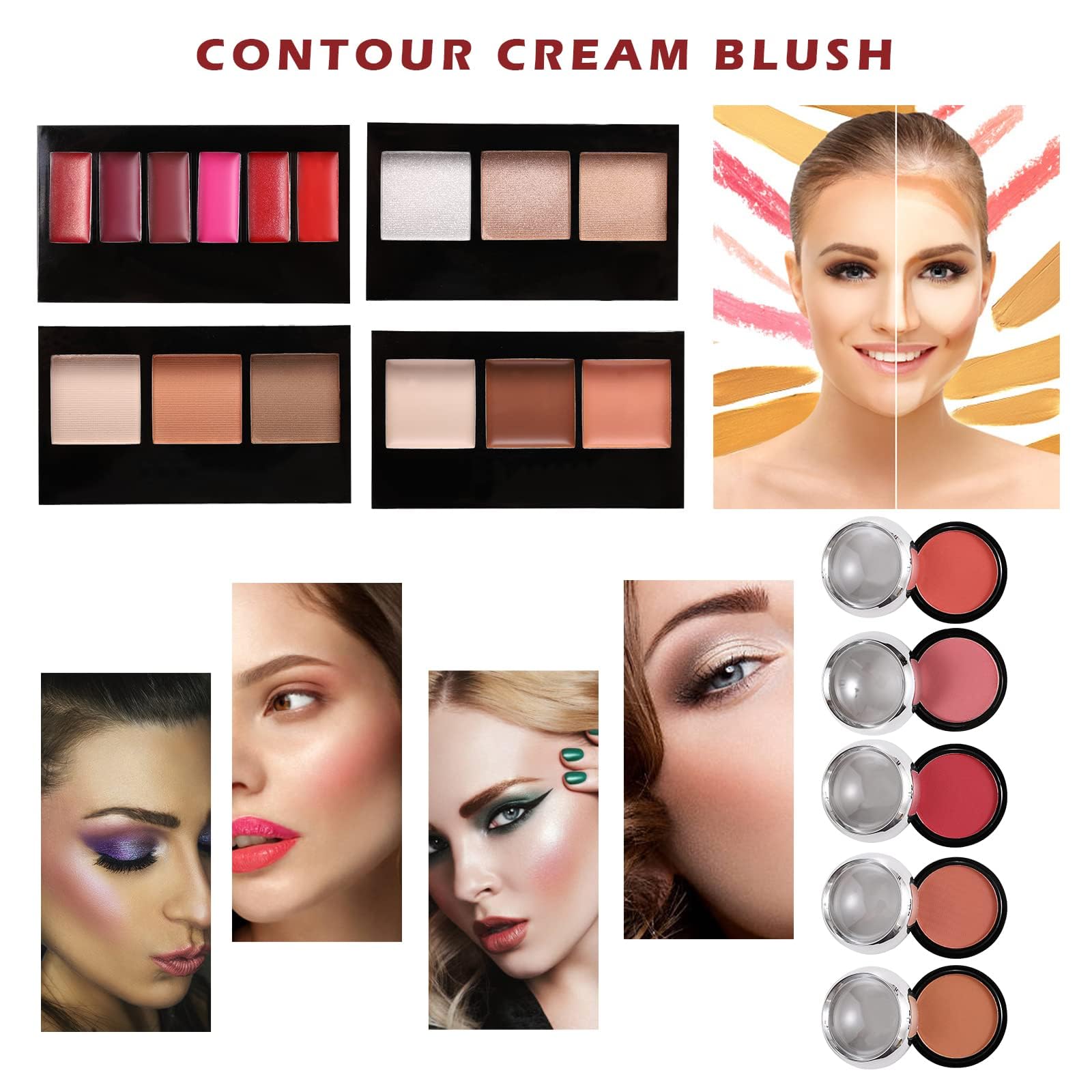Hegafoo All in One Makeup Kit for Teens, 106 Pcs Professional Makeup Kit for Women Full Kit, Include Eyeshadow Palette, Lipstick Set, Concealer, Foundation, Lipgloss, Make-up Brush(Silver)