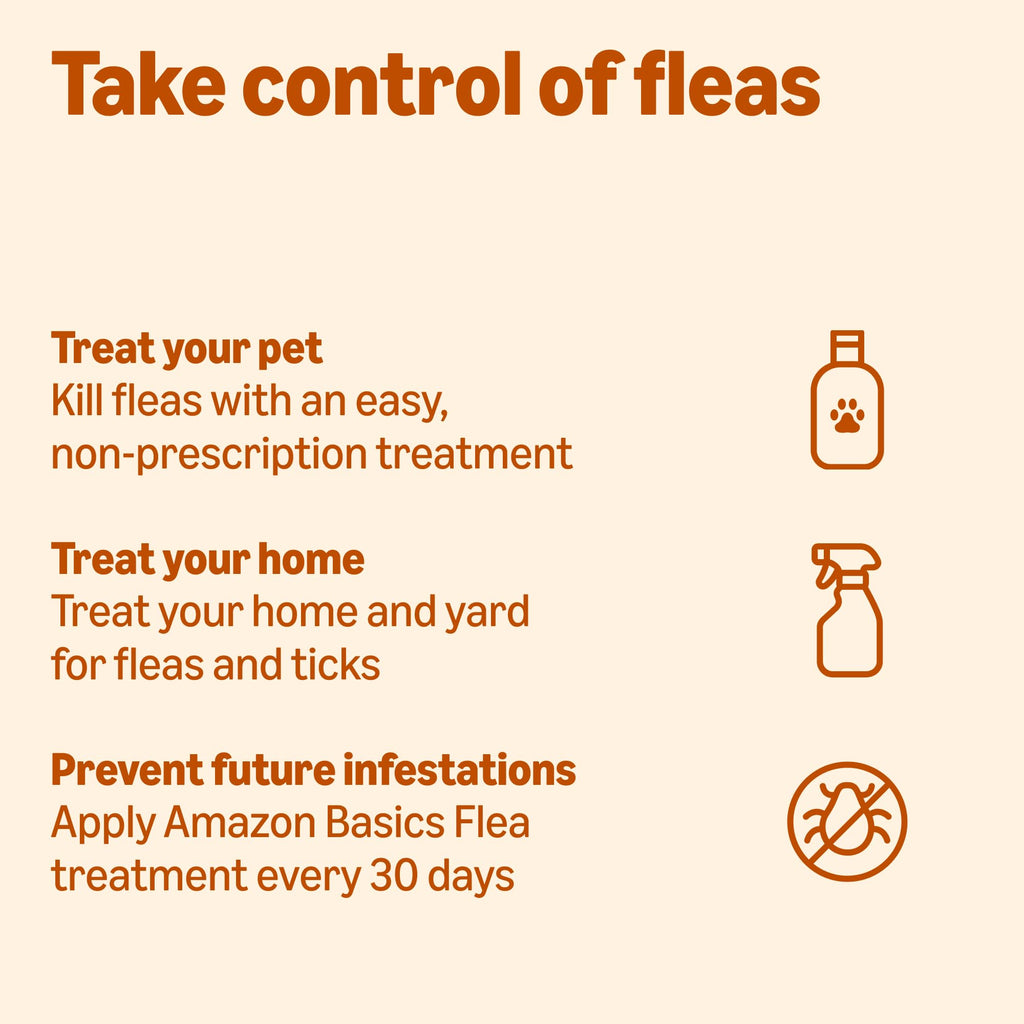 Amazon Basics Preventative Topical Flea Treatment and Control for Medium Cats (5-9 Pounds), Fast-Acting, Kills Fleas, Prevents Infestations, 6-Count