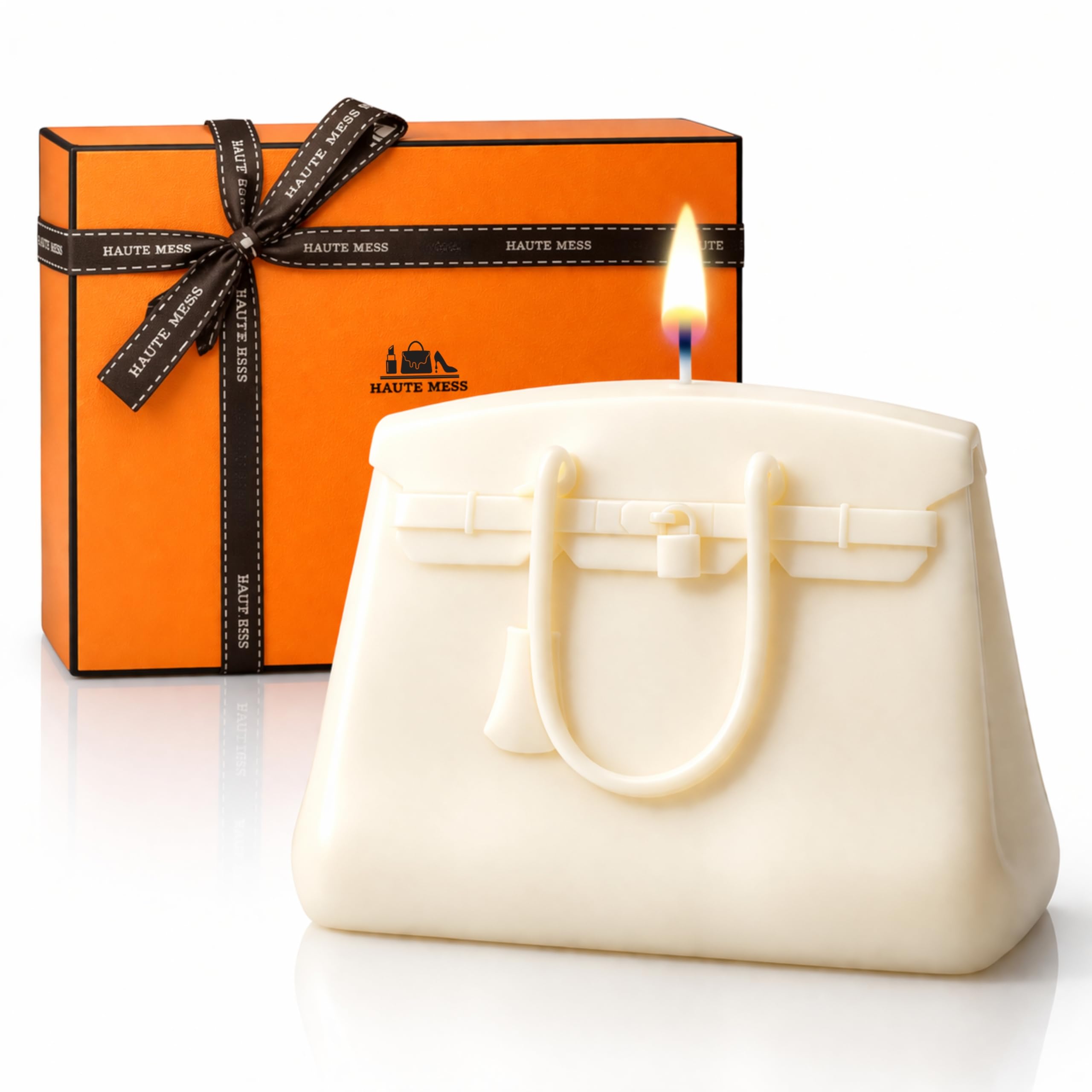 Handbag Candle in GiftBox - Air Wax - Designer-Inspired Luxury Gifts for Women - Birthday Gift for Women - Unique Gift for Her - Bougie Gifts for Girlfriend - Luxury Home Decor
