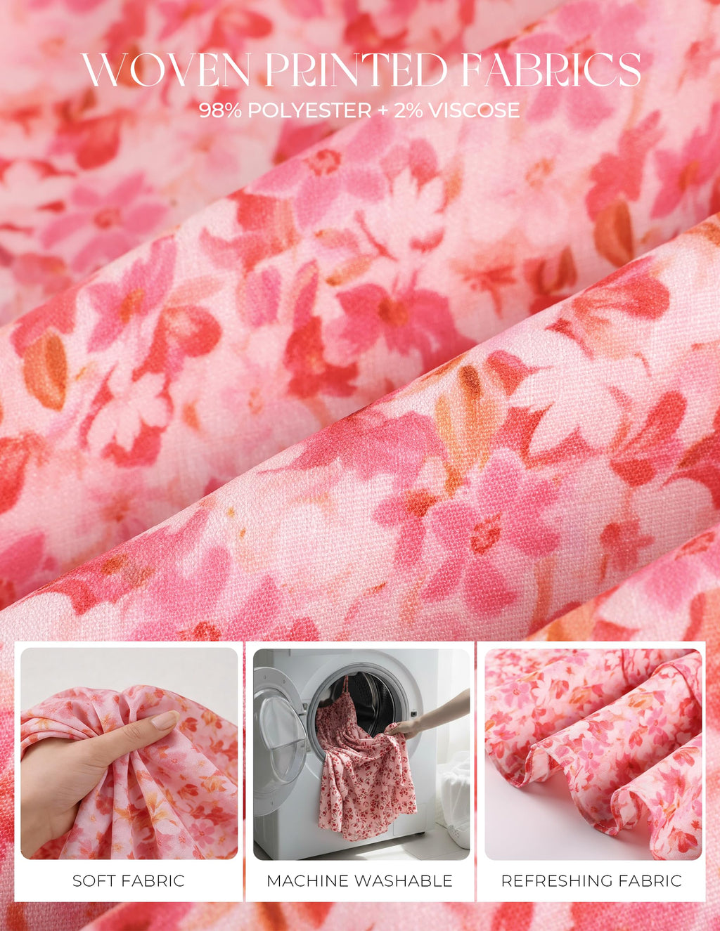 GRACE KARIN Womens Maxi Floral Sundresses Summer Beach Boho Dress Spaghetti Strap Dresses Casual Fashion Clothes with Pockets Pink L