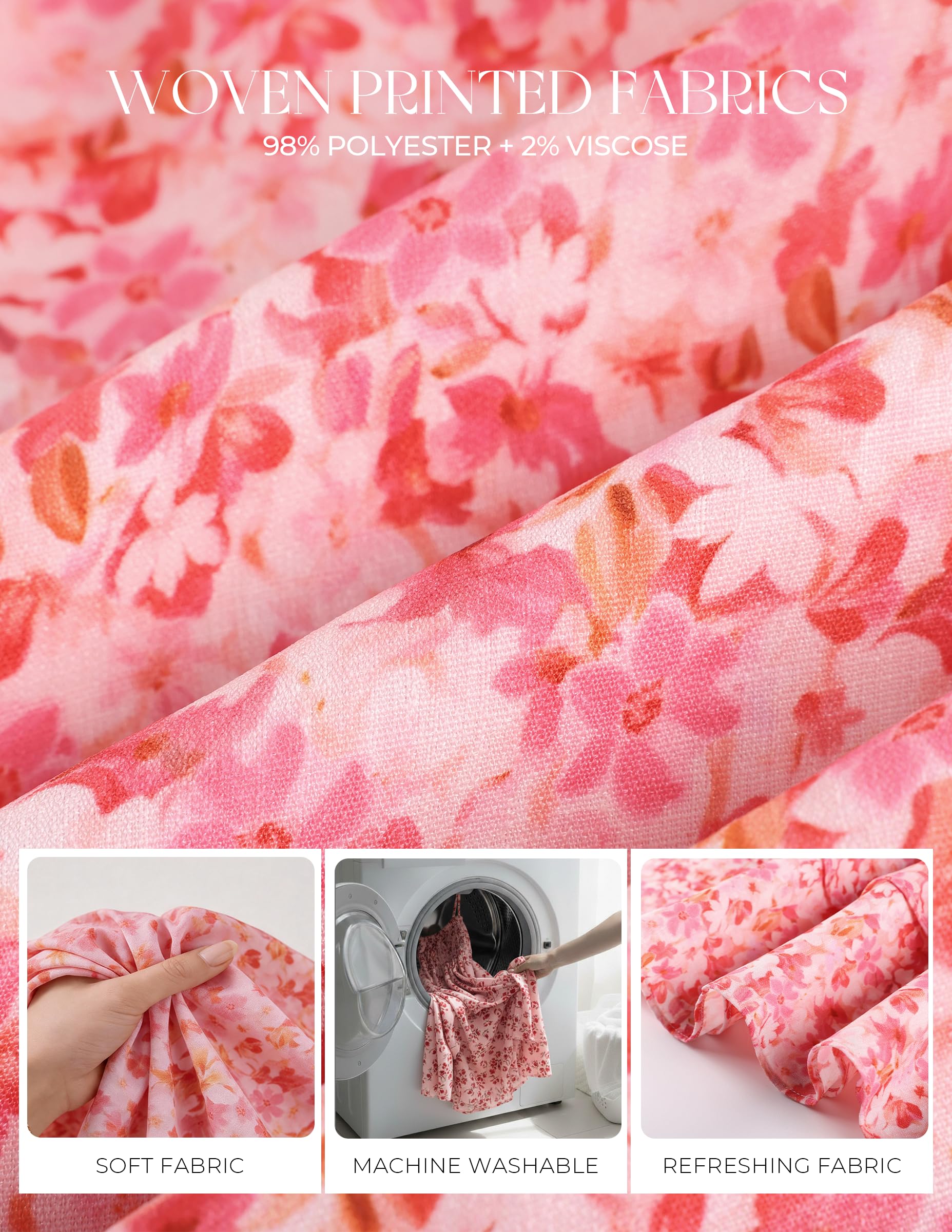 GRACE KARIN Womens Maxi Floral Sundresses Summer Beach Boho Dress Spaghetti Strap Dresses Casual Fashion Clothes with Pockets Pink L